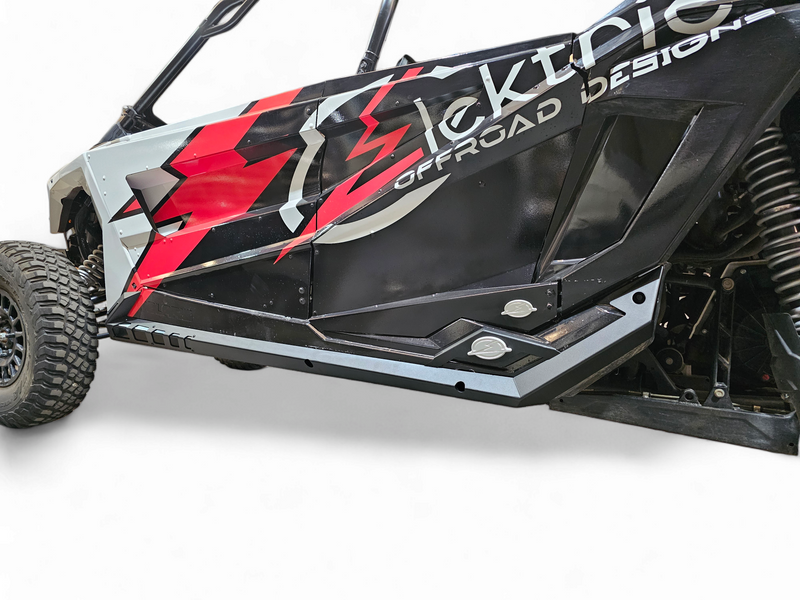 Polaris Turbo R Rocker Guards - Elektric Off Road - Volt - Hammer Black - `20-`25
